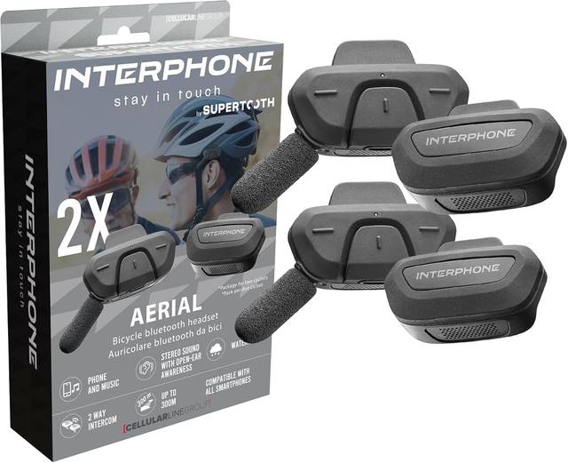 AERIAL Dual Fahrrad-Gegensprechanlage von Interphone – Fahrradzubehör